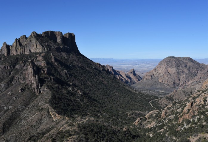 Lost Mine Trail view towards Chisos Basin