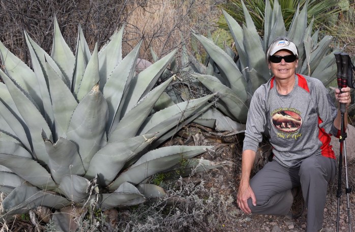 Lynn with agaves 2