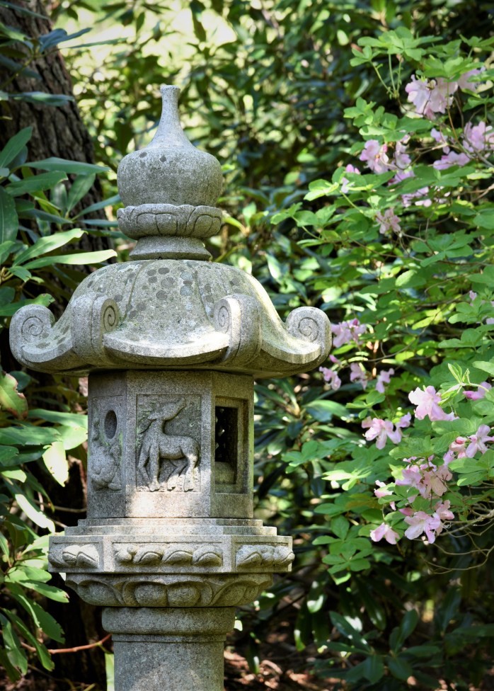 Sculpture with azalea