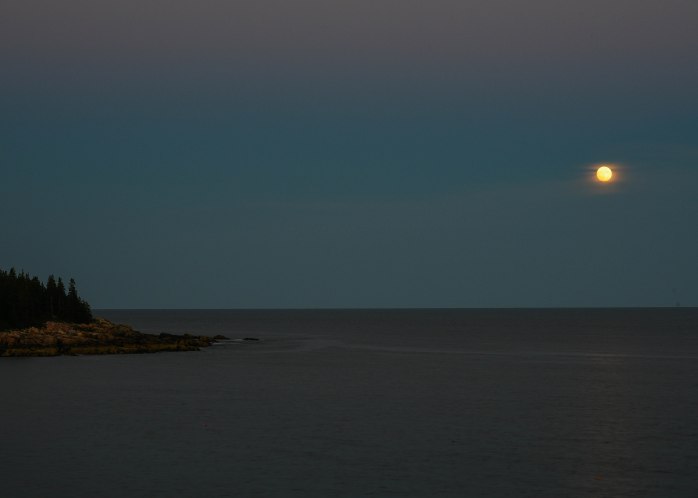 Moon rising near Otter Point (1 of 1)